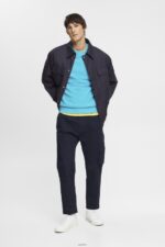 Men Esprit Aqua Green Sweatshirt with embroidered sleeve logo Sweatshirts & Hoodies XF4444724 - Image 2