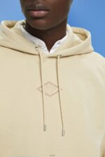 Men Esprit Beige Hoodie with logo chest print Sweatshirts & Hoodies XF4444639 - Image 3