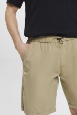 Men Esprit Beige Lightweight washed shorts Shorts XF4444758 - Image 3