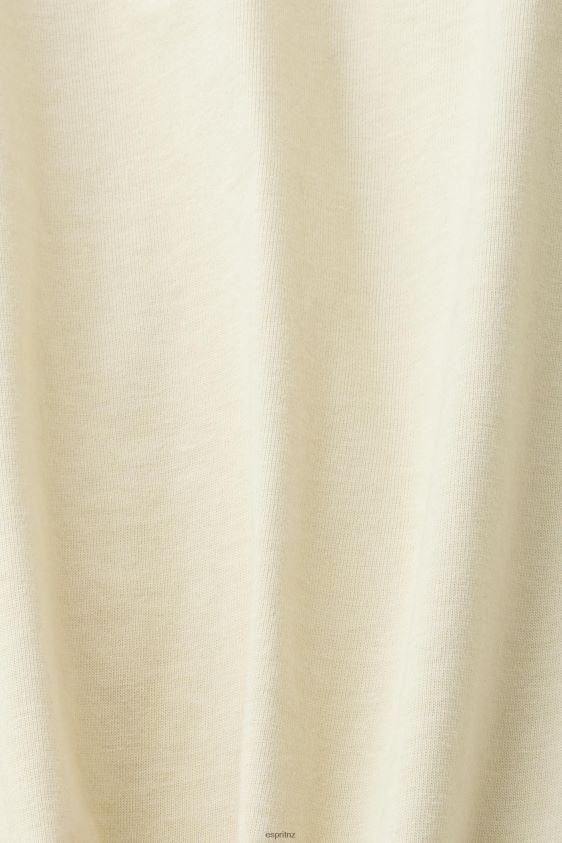 Men Esprit Beige Retro logo print cotton t-shirt T-Shirts XF4444630 - Image 4