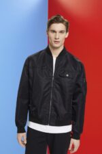 Men Esprit Black Bomber jacket Jackets XF4444676