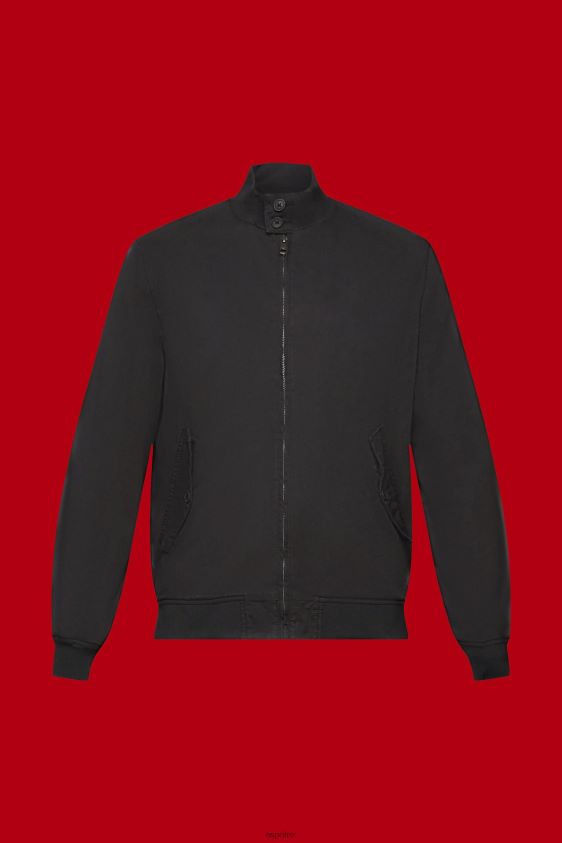 Men Esprit Black Bomber jacket with stand-up collar Jackets XF4444713 - Image 5