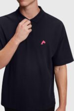 Men Esprit Black Dolphin Tennis Club Relaxed Polo Polos XF4444876 - Image 2