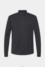 Men Esprit Black Jersey long sleeve, 100% cotton Shirts XF4444679 - Image 5