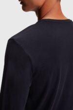 Men Esprit Black Logo print jersey t-shirt T-Shirts XF4444862 - Image 3