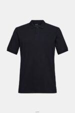 Men Esprit Black Pima cotton pique polo shirt Polos XF4444923 - Image 5