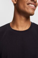 Men Esprit Black Plain T-shirt T-Shirts XF4444928 - Image 3