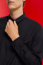 Men Esprit Black Slim fit shirt Shirts XF4444853 - Image 3