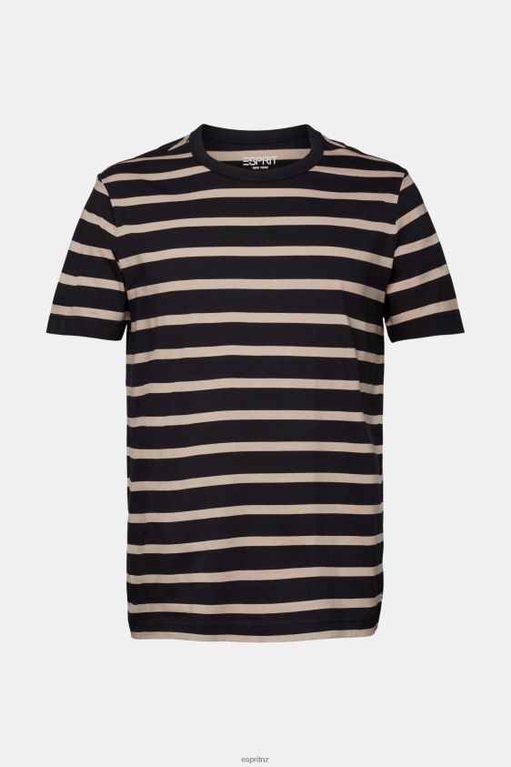 Men Esprit Black Striped jersey t-shirt, 100% cotton T-Shirts XF4444590 - Image 4