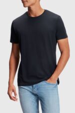 Men Esprit Black Two-pack crewneck cotton t-shirts T-Shirts XF4444855
