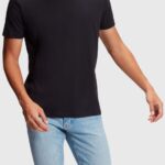 Men Esprit Black & White Two-pack crewneck cotton t-shirts T-Shirts XF4444857
