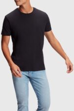 Men Esprit Black & White Two-pack crewneck cotton t-shirts T-Shirts XF4444857