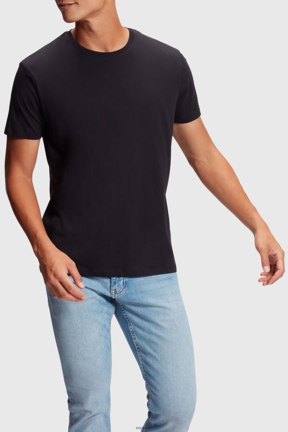 men_esprit_black_white_two_pack_crewneck_cotton_t_shirts_t_shirts_xf4444857.jpg Men Esprit Black & White Two-pack crewneck cotton t-shirts T-Shirts XF4444857 - Image 1