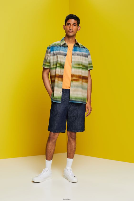 Men Esprit Blue Black Chino shorts in a jeans look Shorts XF4444614 - Image 2