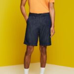 Men Esprit Blue Black Chino shorts in a jeans look Shorts XF4444614