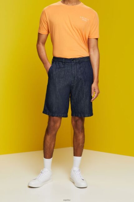 Men Esprit Blue Black Chino shorts in a jeans look Shorts XF4444614