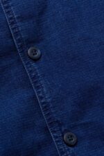 Men Esprit Blue Dark Wash Short-Sleeved Denim Shirt Shirts XF4444595 - Image 4