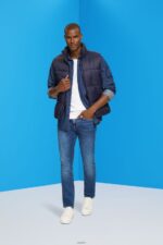 Men Esprit Blue Medium Wash Slim fit jeans, Dual Max Denim XF4444829 - Image 2
