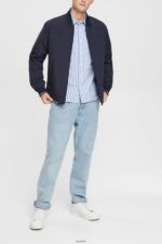 Men Esprit Blue Striped shirt Shirts XF4444873 - Image 2