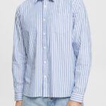 Men Esprit Blue Striped shirt Shirts XF4444873