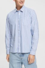 Men Esprit Blue Striped shirt Shirts XF4444873