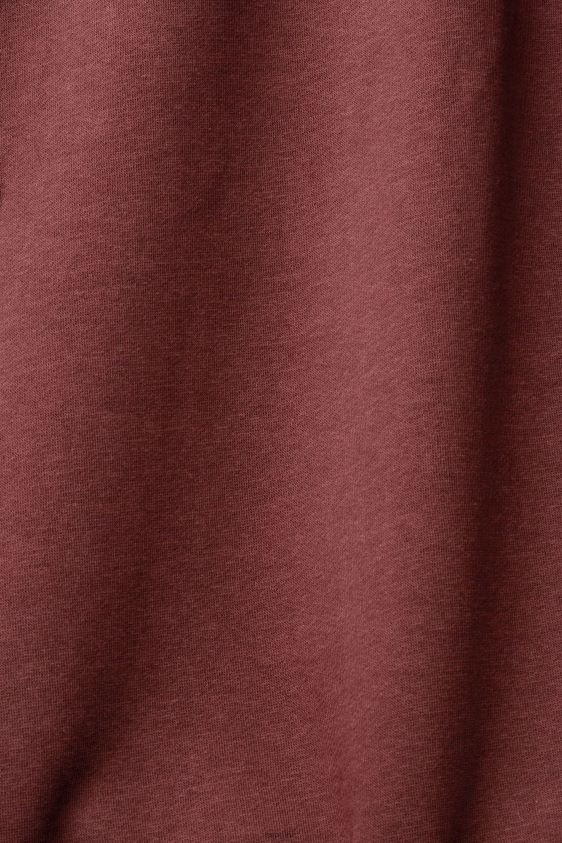 Men Esprit Bordeaux Red Hoodie with small logo print Sweatshirts & Hoodies XF4444828 - Image 4