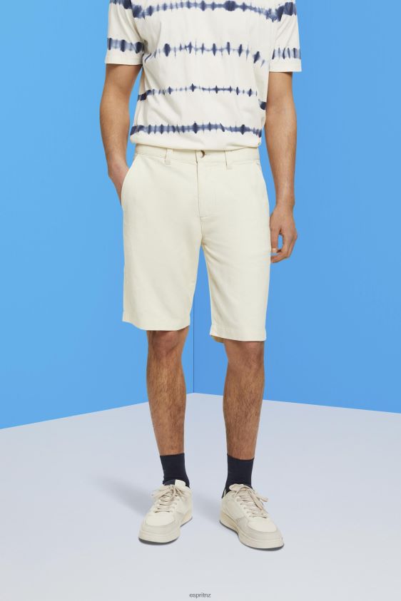 Men Esprit Cream Beige Chino-style shorts Shorts XF4444750 - Image 1