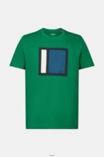 Men Esprit Dark Green Jersey T-shirt with print, 100% cotton T-Shirts XF4444584 - Image 5