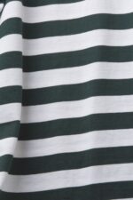 Men Esprit Dark Teal Green Striped crewneck T-shirt T-Shirts XF4444769 - Image 4