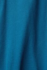 Men Esprit Dark Turquoise Waffle pique long sleeve top Long Sleeve XF4444851 - Image 4