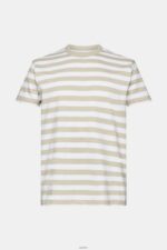 Men Esprit Dusty Green Striped crewneck T-shirt T-Shirts XF4444768 - Image 5