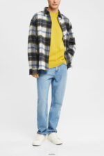 Men Esprit Dusty Yellow Jumper with herringbone pattern Sweaters XF4444830 - Image 2