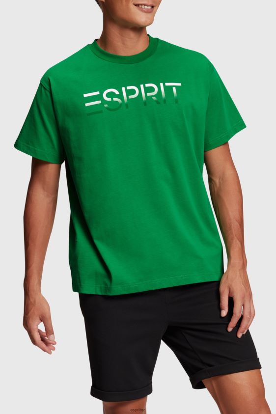 Men Esprit Green Chest flocked logo applique t-shirt T-Shirts XF4444609 - Image 1