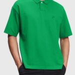 Men Esprit Green Dolphin Tennis Club Relaxed Polo Polos XF4444875