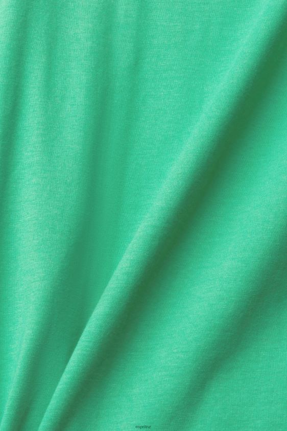 Men Esprit Green Jersey logo print T-shirt T-Shirts XF4444950 - Image 4