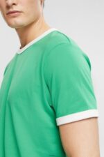 Men Esprit Green Jersey T-shirt T-Shirts XF4444955 - Image 3