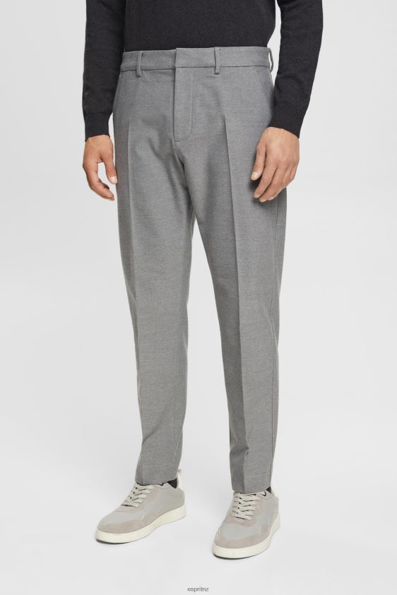 men_esprit_grey_slim_fit_flannel_trousers_trousers_pants_xf4444692.jpg Men Esprit Grey Slim fit flannel trousers Trousers & Pants XF4444692 - Image 1