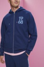 Men Esprit Ink Full-length zip hoodie Sweatshirts & Hoodies XF4444637 - Image 3