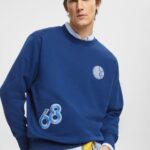 Men Esprit Ink Varsity patch sweatshirt Sweatshirts & Hoodies XF4444809