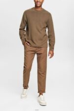 Men Esprit Khaki Green Knit jumper Sweaters XF4444840 - Image 2