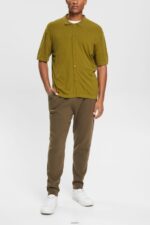 Men Esprit Khaki Green Knit tracksuit bottoms Trousers & Pants XF4444908 - Image 2