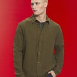Men Esprit Khaki Green Sustainable cotton muslin shirt Shirts XF4444756
