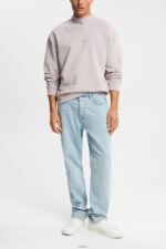Men Esprit Lavender Stand-up collar sweatshirt Sweatshirts & Hoodies XF4444953 - Image 2