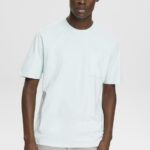 Men Esprit Light Aqua Green Jersey t-shirt T-Shirts XF4444747