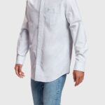 Men Esprit Light Blue Regular fit oxford shirt Shirts XF4444800