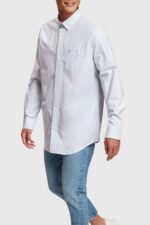 Men Esprit Light Blue Regular fit oxford shirt Shirts XF4444800