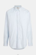 Men Esprit Light Blue Relaxed fit all-over print oxford shirt Shirts XF4444795 - Image 6