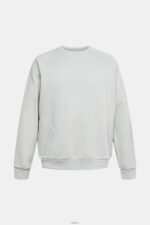 Men Esprit Light Grey Sweatshirt with a zip pocket Sweatshirts & Hoodies XF4444933 - Image 5