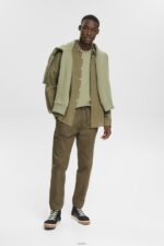 Men Esprit Light Khaki Jersey t-shirt T-Shirts XF4444746 - Image 2