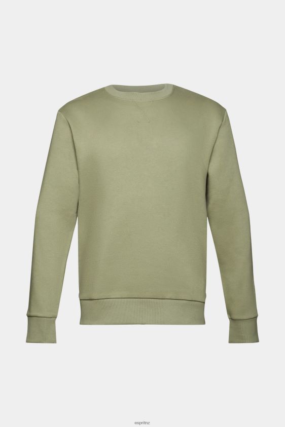 Men Esprit Light Khaki Recycled: plain-coloured sweatshirt Sweatshirts & Hoodies XF4444748 - Image 5